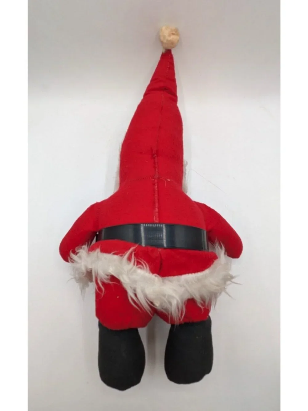 Vintage Plush Santa Rubber Mask Face Rushton Type Christmas Red White Black 17
